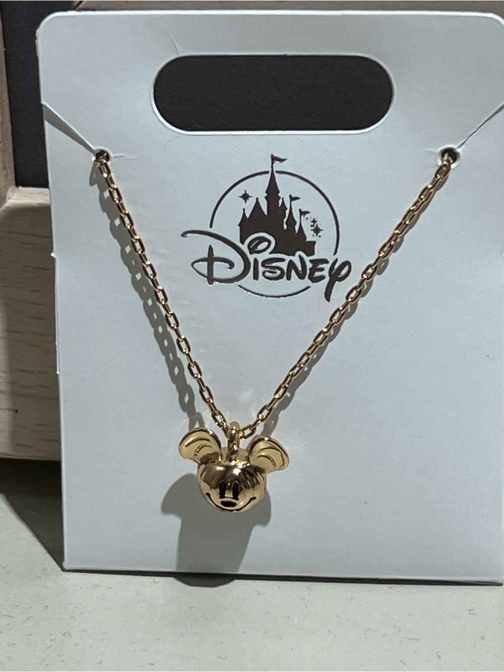 2026 Disney Parks Halloween Ghost Mickey Mouse Gold Pumpkin Necklace